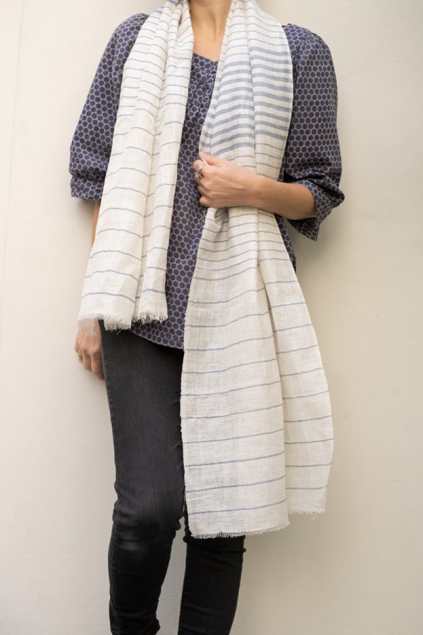 新品未使用【apuntob】　Scarf Towel vichy linen 新品未使用【apuntob】 Scarf Towel vichy linen