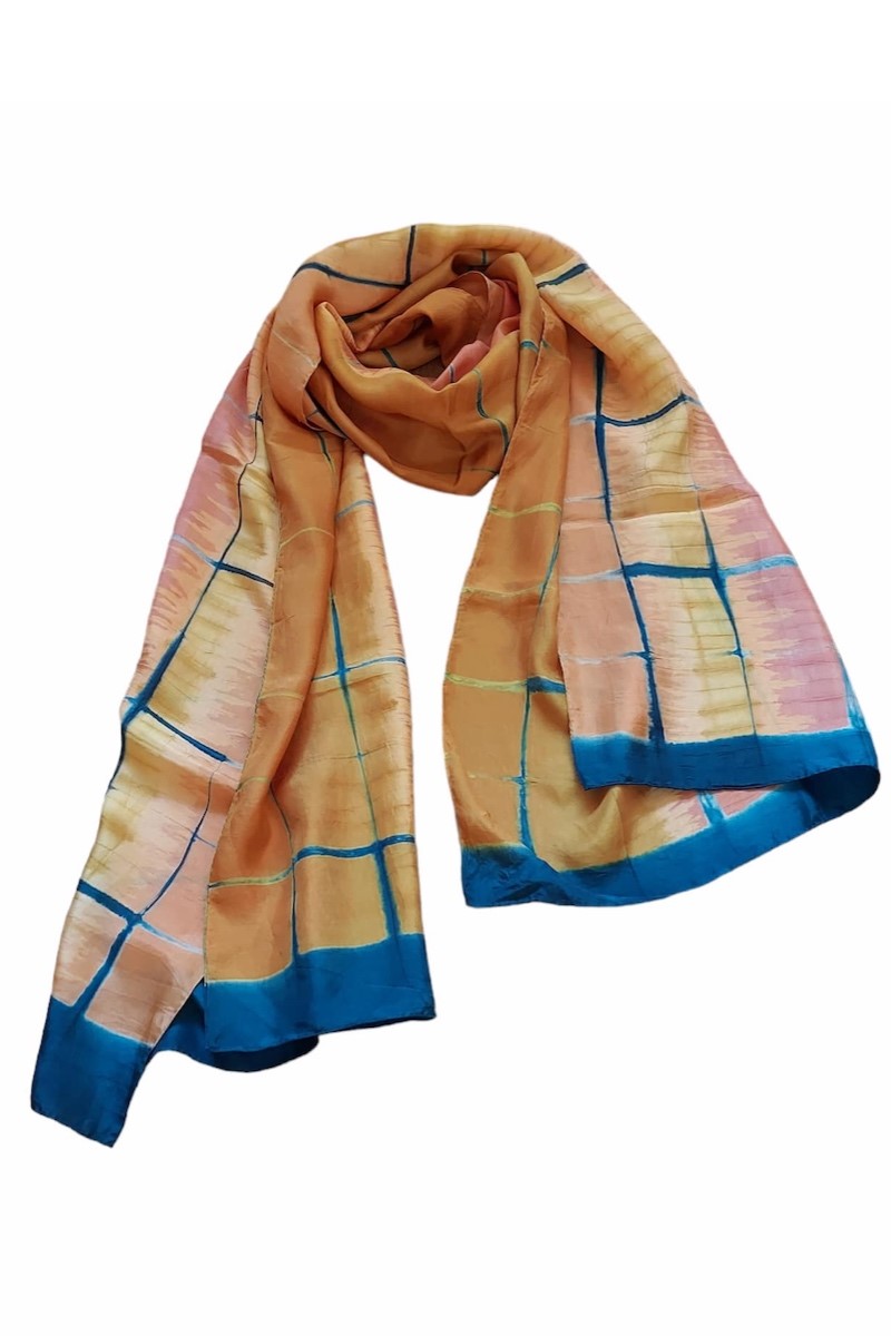 Shibori silk scarves for women Ilan Orbach