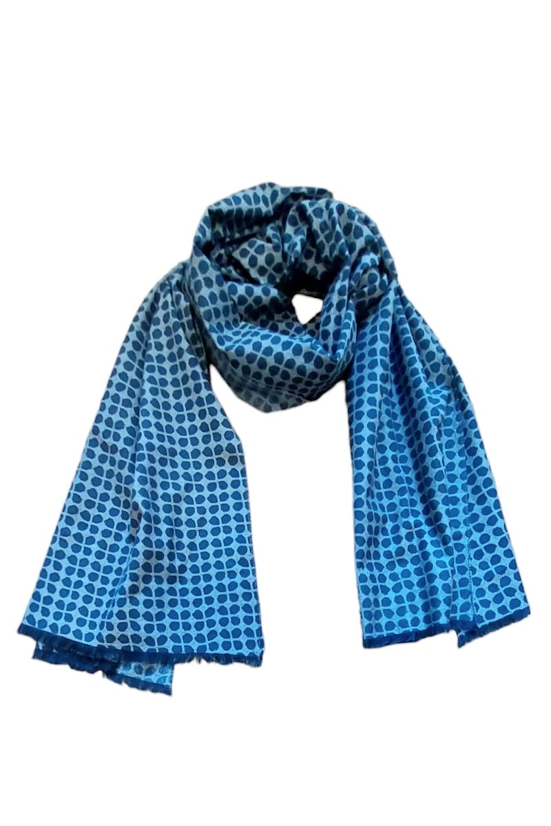 Blue Cotton Scarf