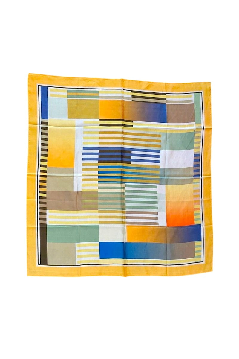 Scarf Design Geometry Silk Square Scarf | Geometric Women Scarves | Ilan Orbach